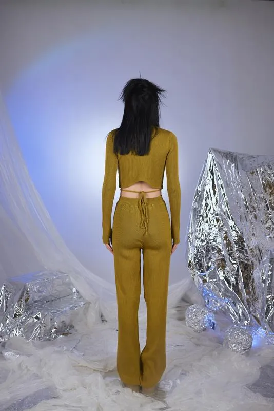 HLLY Women Feels Pants Green - Brookfield