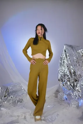 HLLY Women Feels Pants Green - Brookfield
