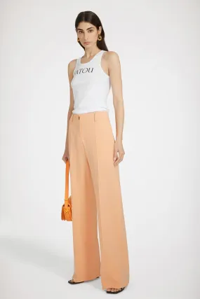 Iconic long trousers in technical wool