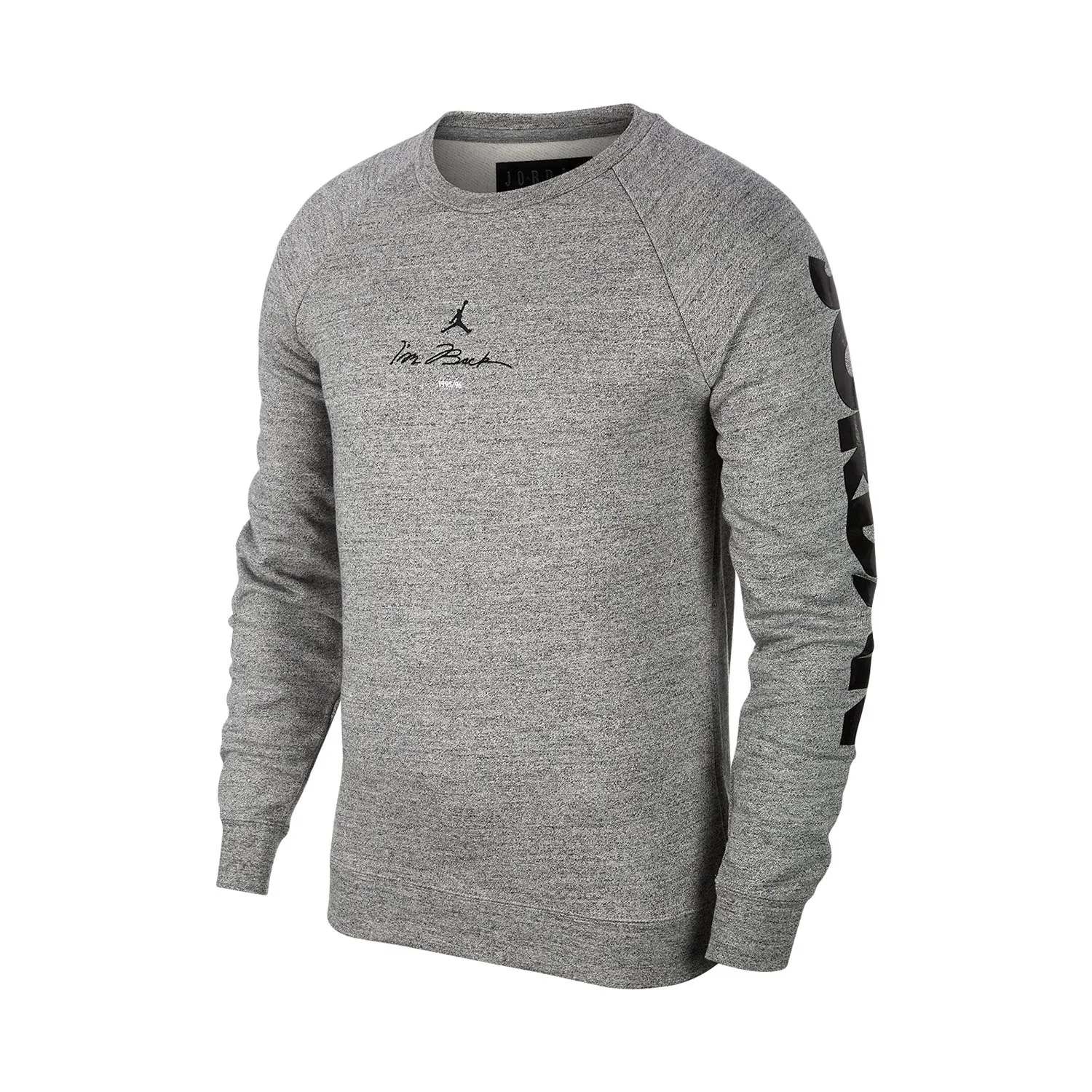 Jordan Men's Legacy AJ11 Fleece Crew Sweatshirt Carbon Heather