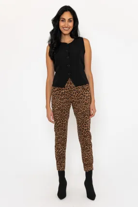 Leopard Printed Ponte Trousers