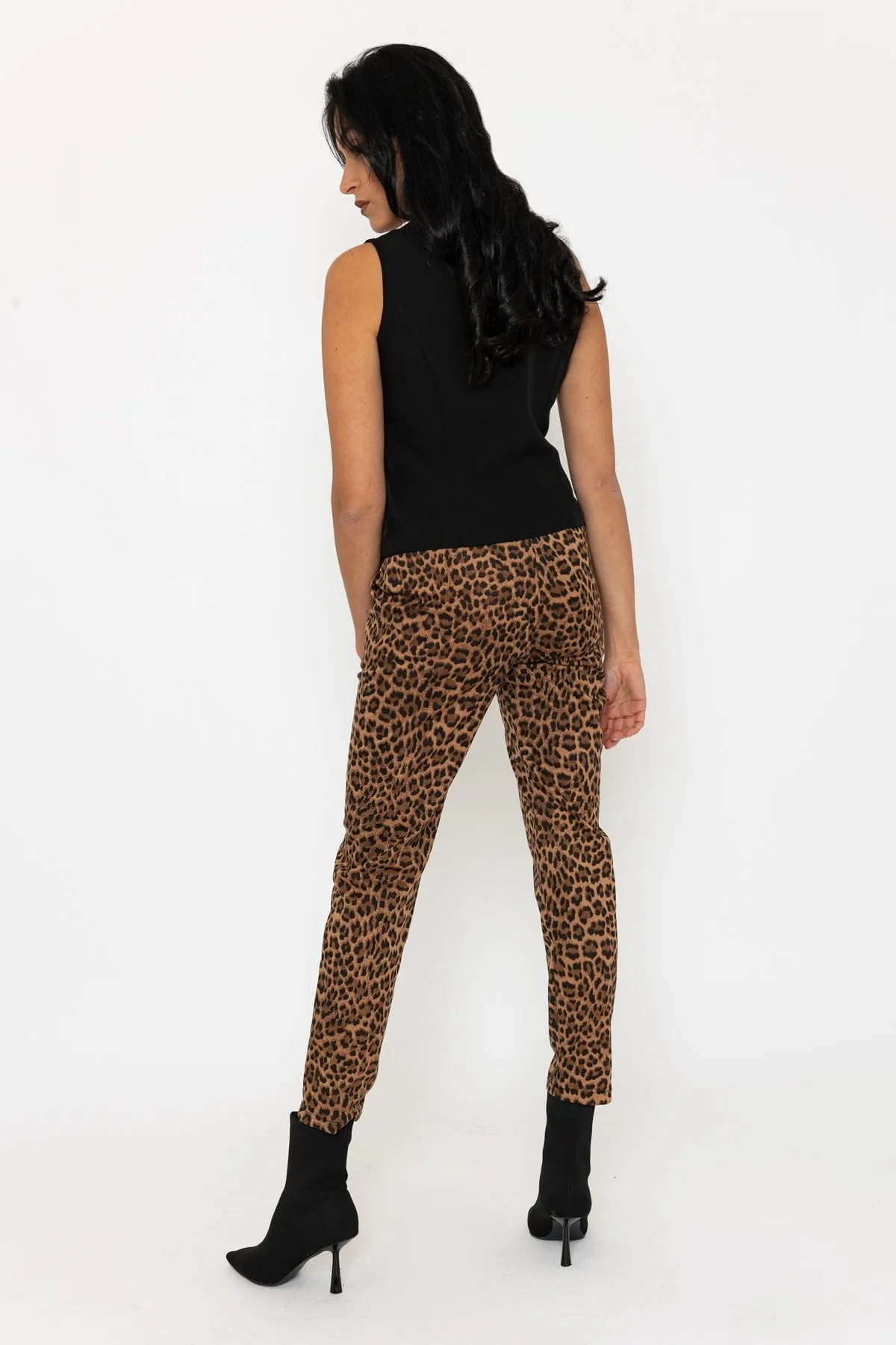 Leopard Printed Ponte Trousers