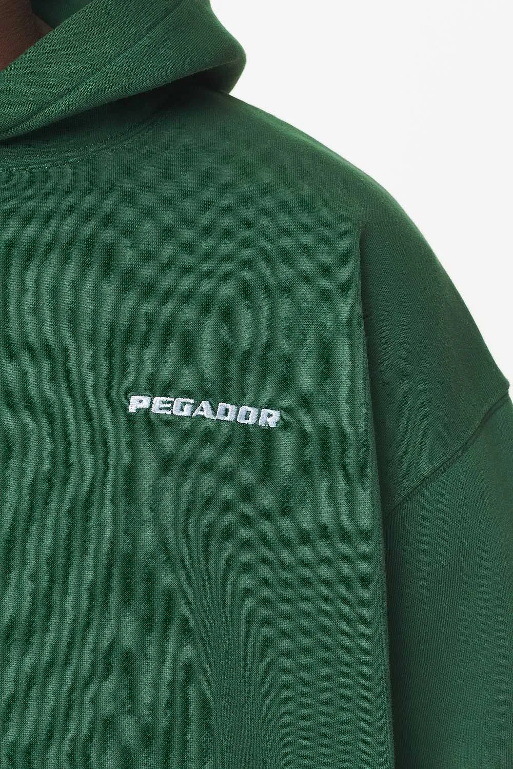 LOGO OVERSIZED HOODIE VINTAGE WASHED BRITISH GREEN