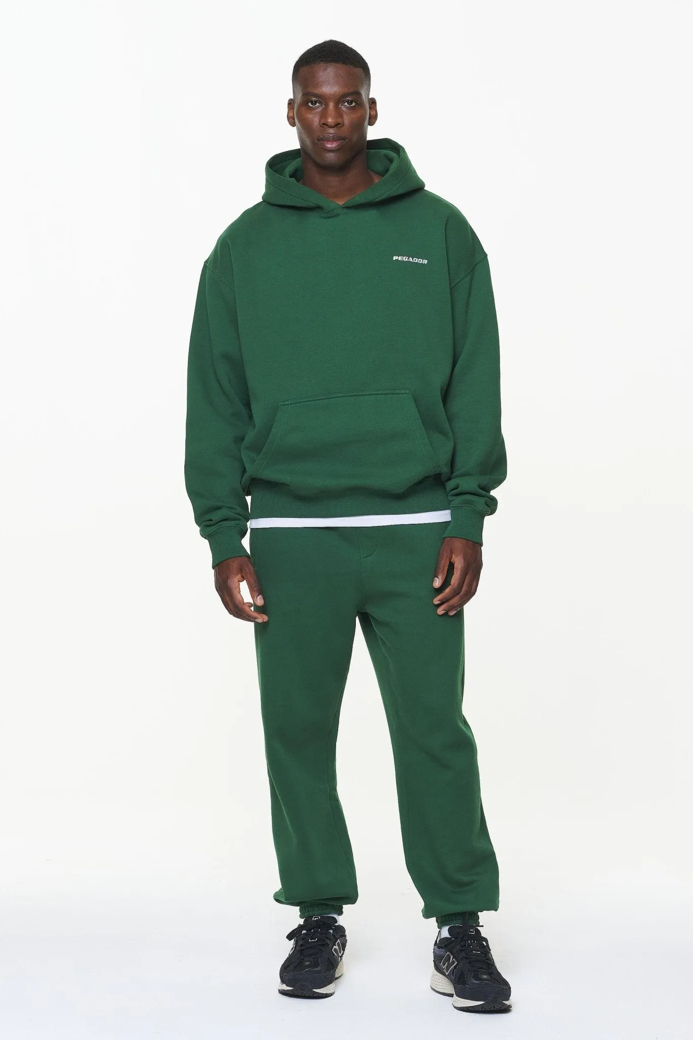 LOGO OVERSIZED HOODIE VINTAGE WASHED BRITISH GREEN