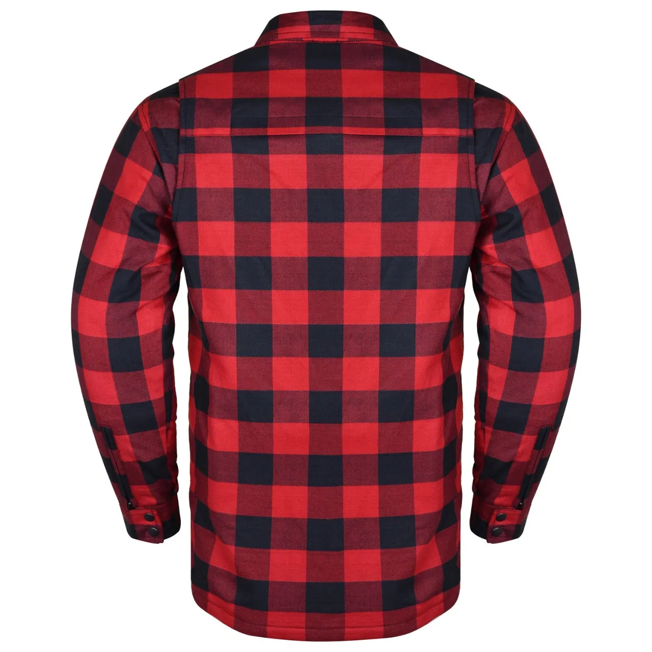 Mens Armored Motorcycle Flannel Shirt, Multiple Waterproof Storage Pockets CE Approved Armor Reinforced by Kevlar by Dupont Water Resistant