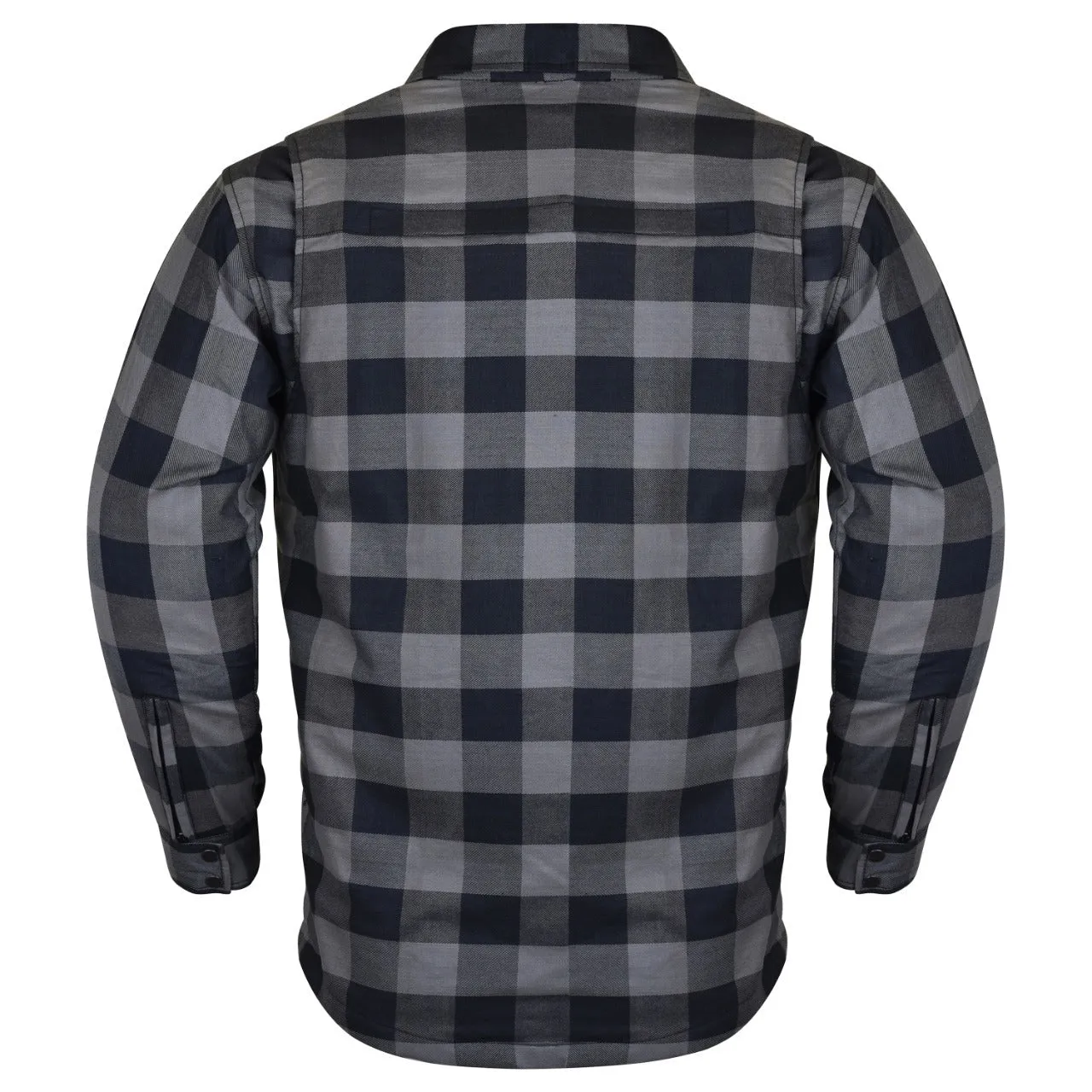 Mens Armored Motorcycle Flannel Shirt, Multiple Waterproof Storage Pockets CE Approved Armor Reinforced by Kevlar by Dupont Water Resistant