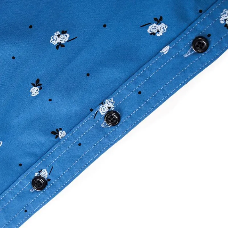Men's Autumn Casual Cotton Long Sleeved Shirt With Print
