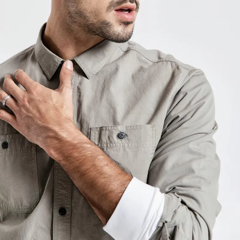 Men's Autumn Casual Cotton Long Sleeved Shirt