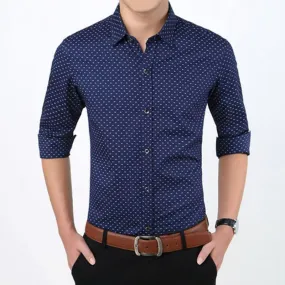 Men's Autumn Casual Long Sleeved Shirt | Plus Size