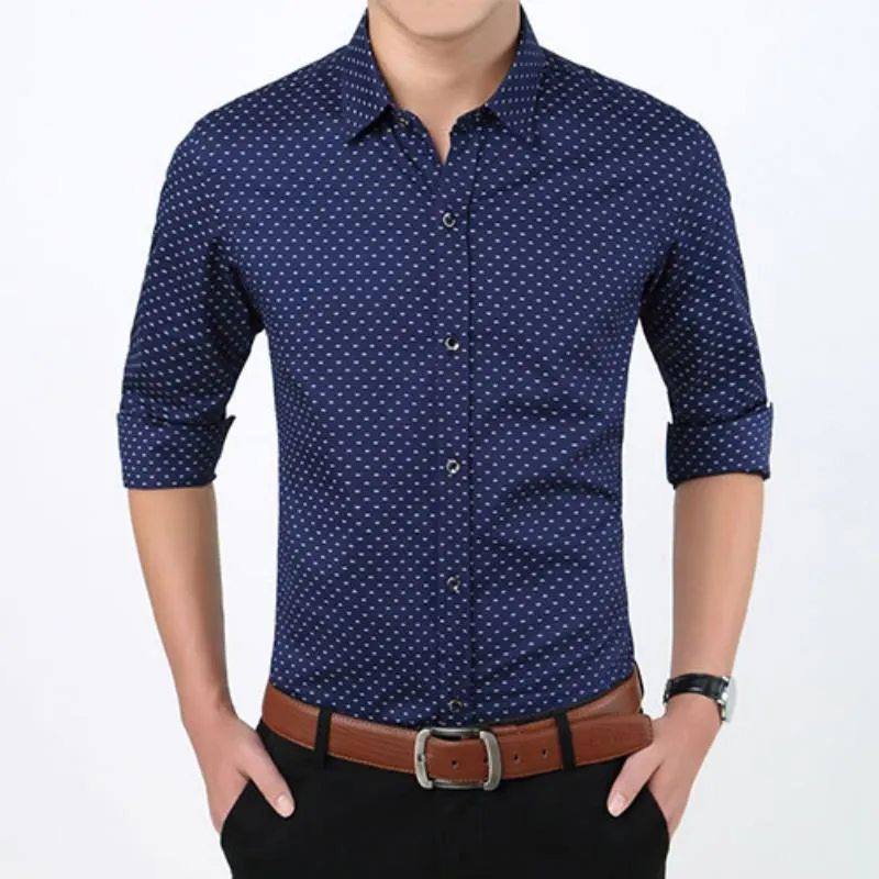 Men's Autumn Casual Long Sleeved Shirt | Plus Size