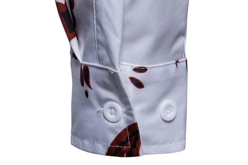 Men's Casual Long Sleeved Shirt With Print