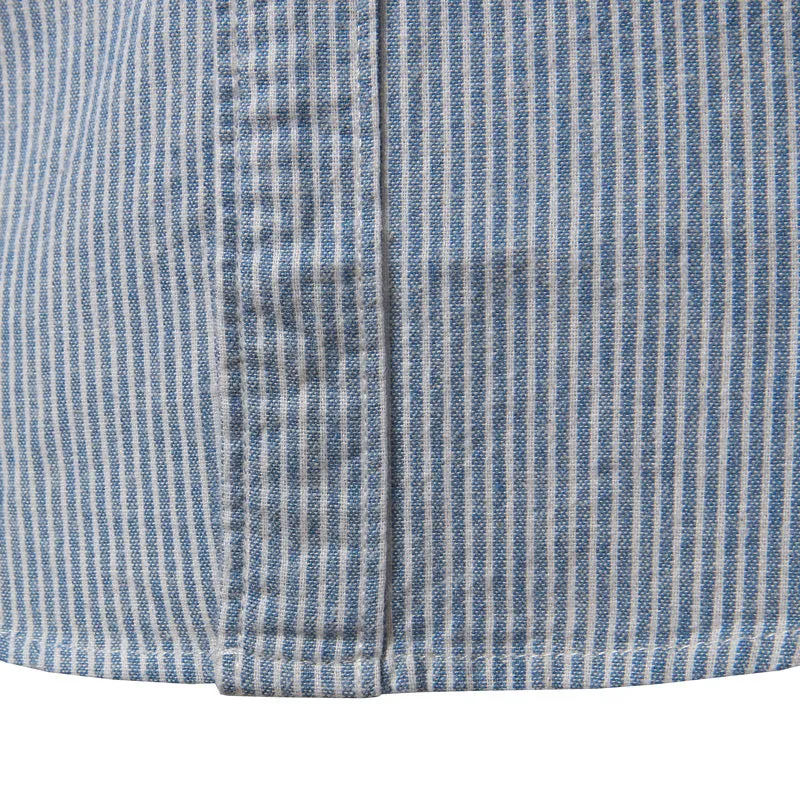 Men's Casual Long Sleeved Slim Fit Shirt With Stripes