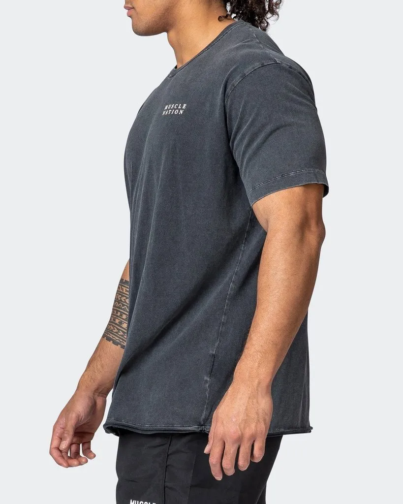 Mens Cosmic Vintage Tee - Washed Black