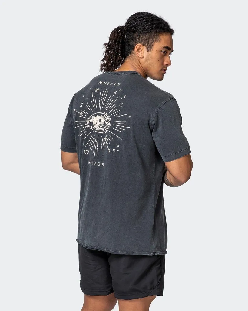 Mens Cosmic Vintage Tee - Washed Black