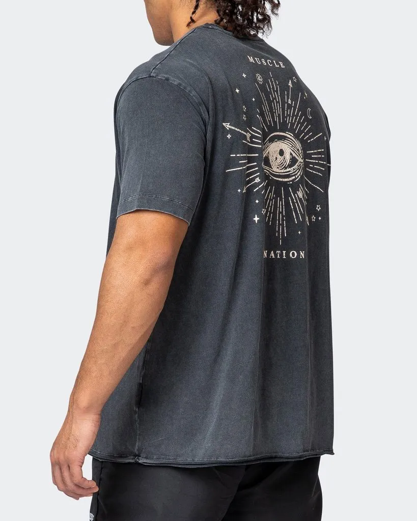 Mens Cosmic Vintage Tee - Washed Black