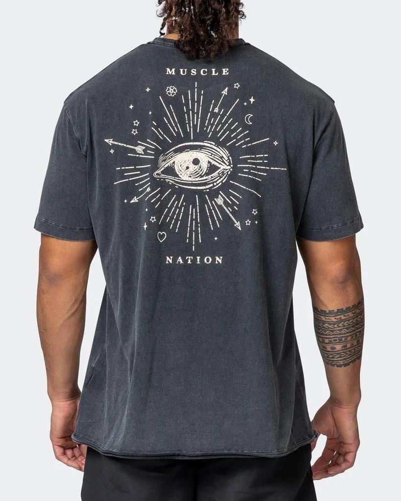 Mens Cosmic Vintage Tee - Washed Black