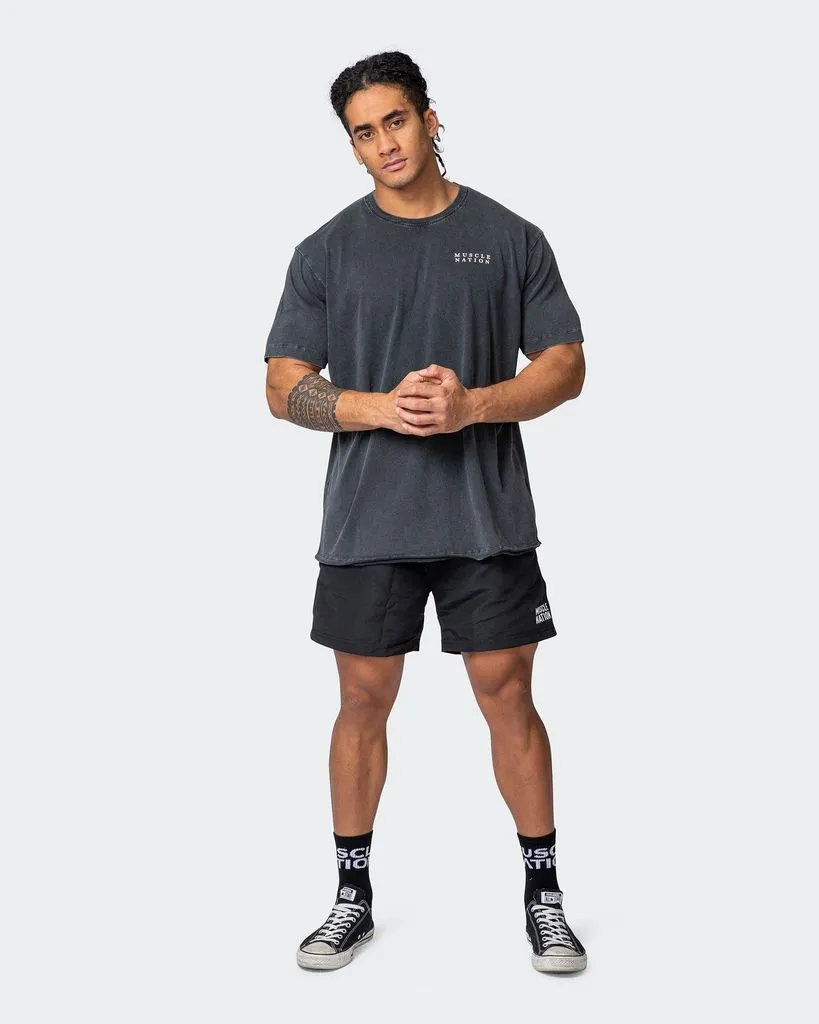 Mens Cosmic Vintage Tee - Washed Black