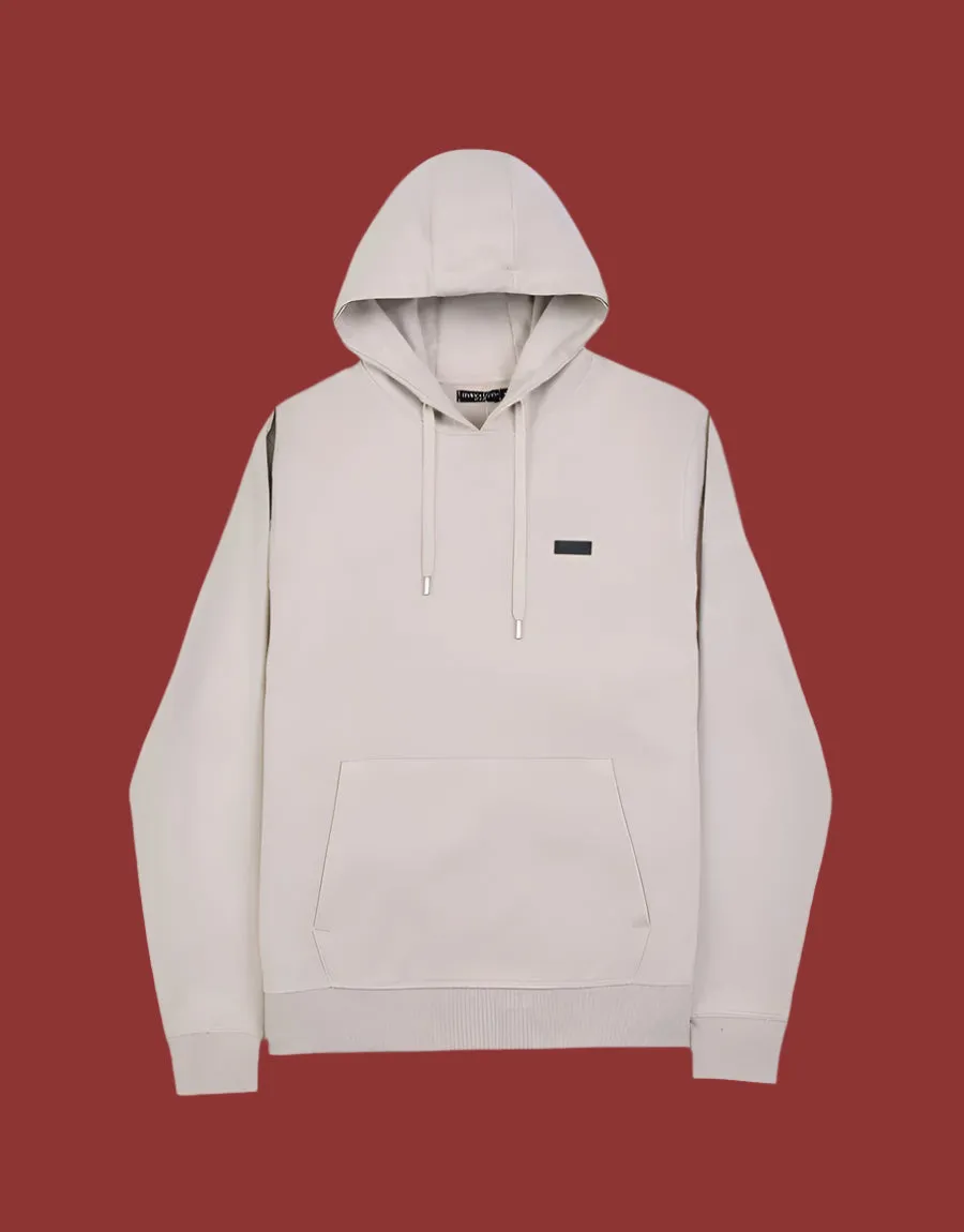 Men's Fleece Pullover Hoodie- Off White