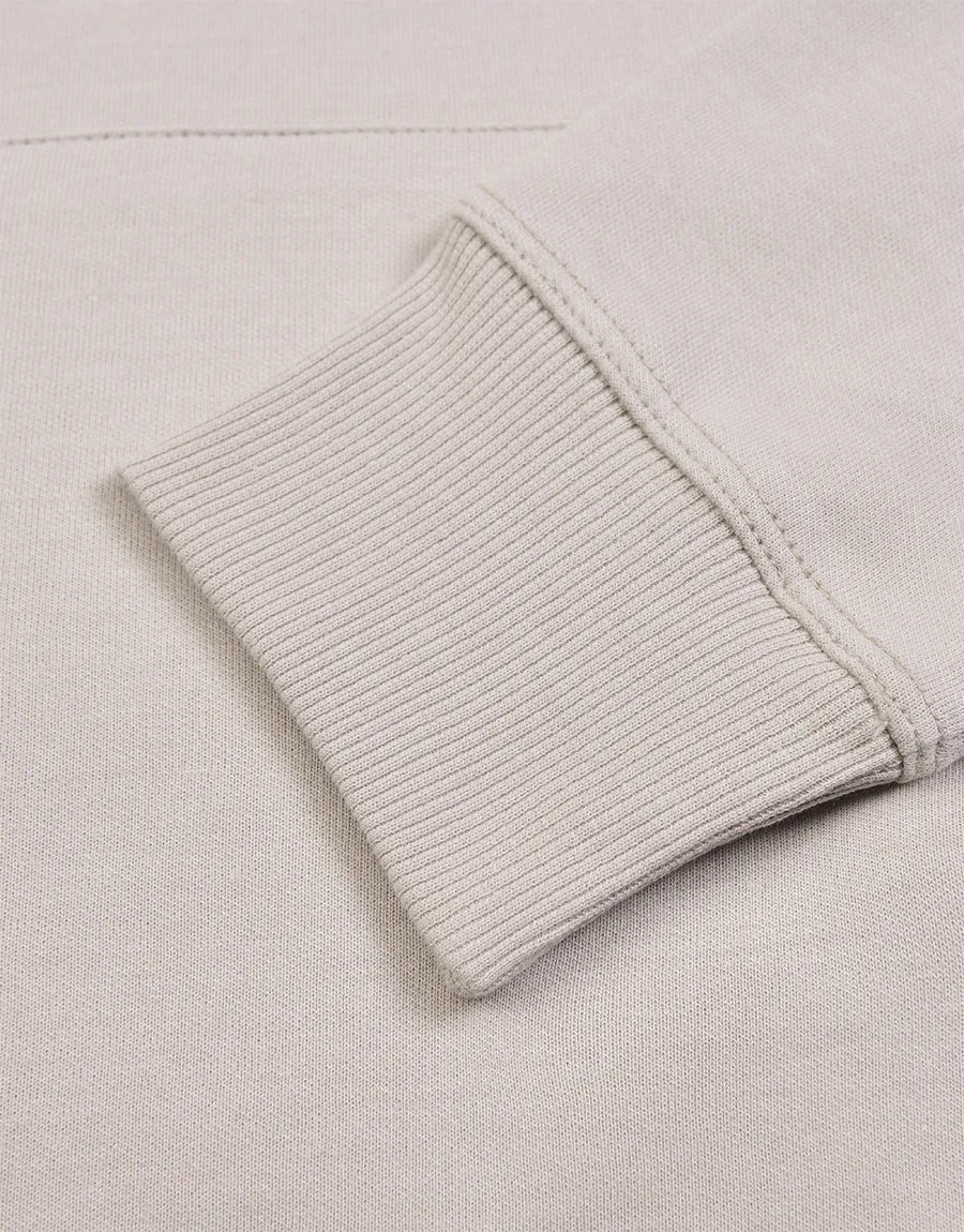 Men's Fleece Pullover Hoodie- Off White