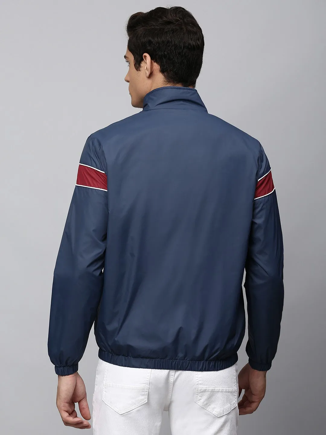 Mens Long-Sleeve Jacket - Lightweight Casual Winterwear  (Bright Navy)