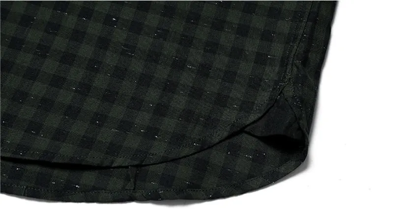 Men's Spring Long-Sleeved Plaid Shirt