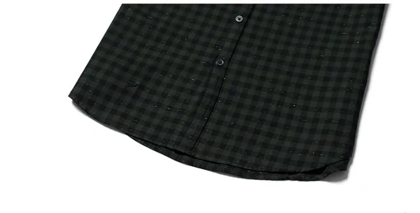 Men's Spring Long-Sleeved Plaid Shirt