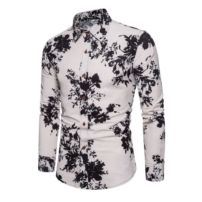 Men's Spring/Autumn Casual Linen Shirt