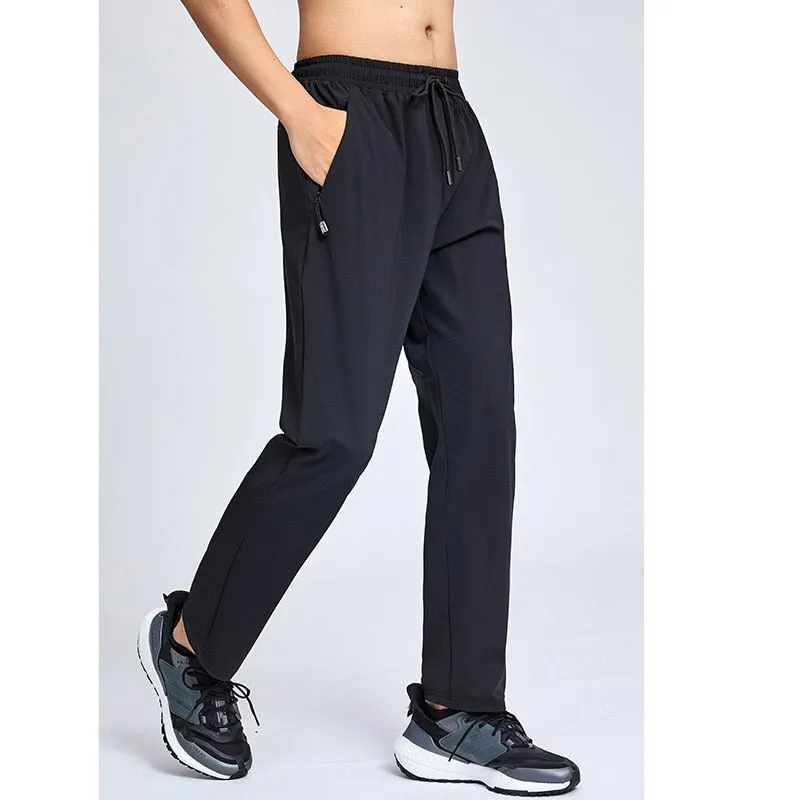 Men's Trousers Spring Summer Casual Solid Breathable Slim Straight Pants Male Joggers Thin Quick Dry Sweatpants Sports Pants