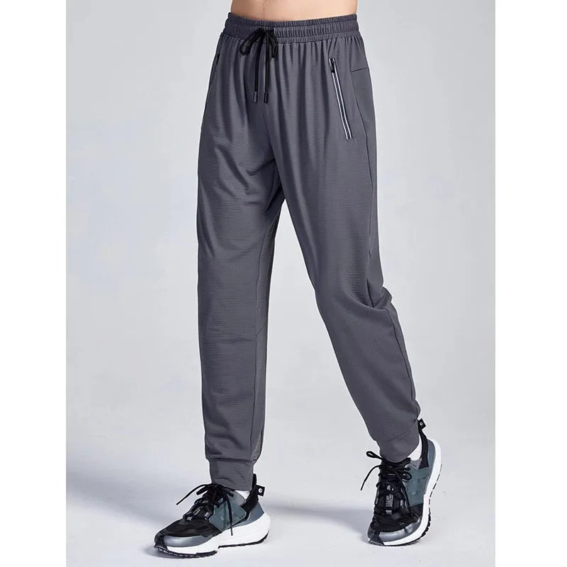 Men's Trousers Spring Summer Casual Solid Breathable Slim Straight Pants Male Joggers Thin Quick Dry Sweatpants Sports Pants