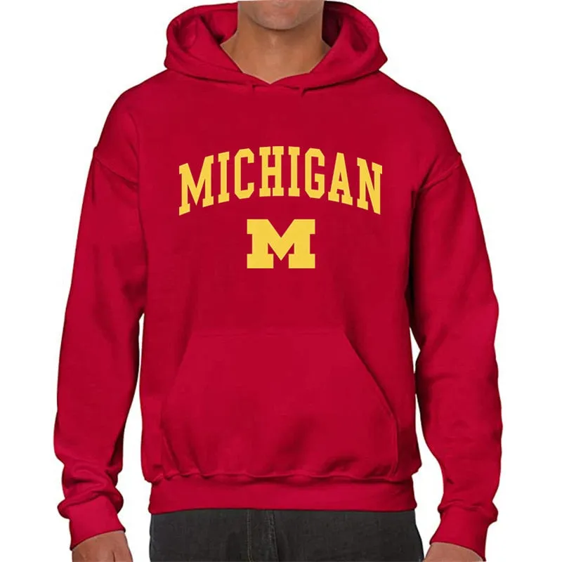 Michigan University Hoodie – Hip Hop Fleece Streetwear Unisex Pullover