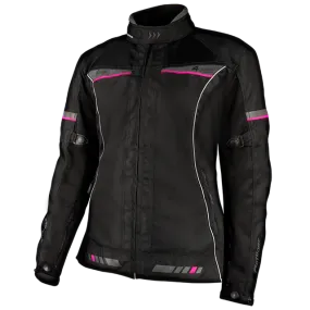 MOTODRY 4 SEASONS BLACK/GREY/MAGENTA TEXTILE WOMENS JACKET