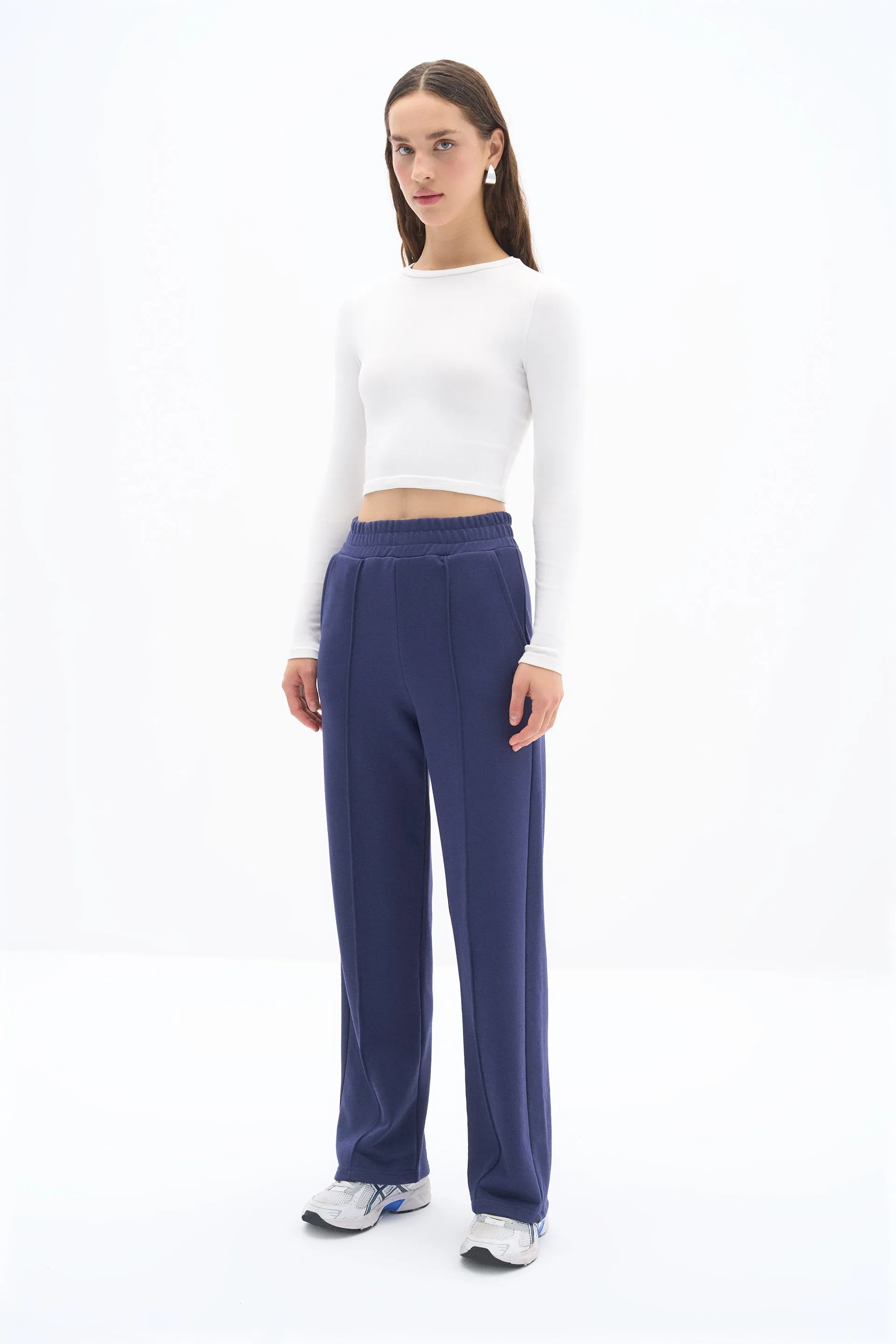 Navy Blue Lubna Pants