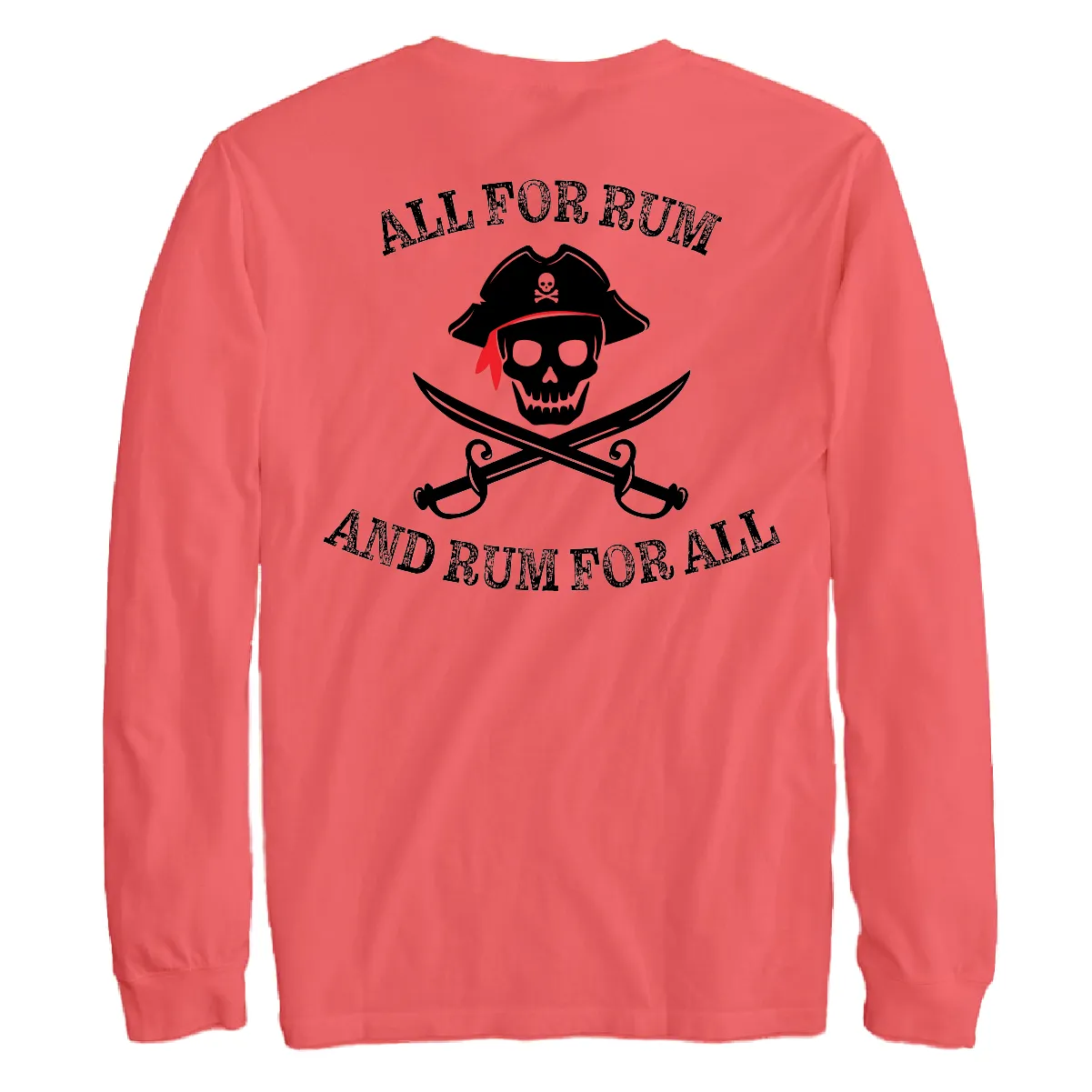 New York Freshwater Born "All For Rum and Rum For All" Men's Cotton Long Sleeve Shirt
