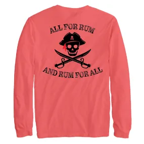 New York Freshwater Born "All For Rum and Rum For All" Men's Cotton Long Sleeve Shirt