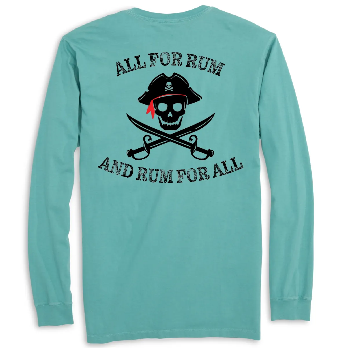 New York Freshwater Born "All For Rum and Rum For All" Men's Cotton Long Sleeve Shirt