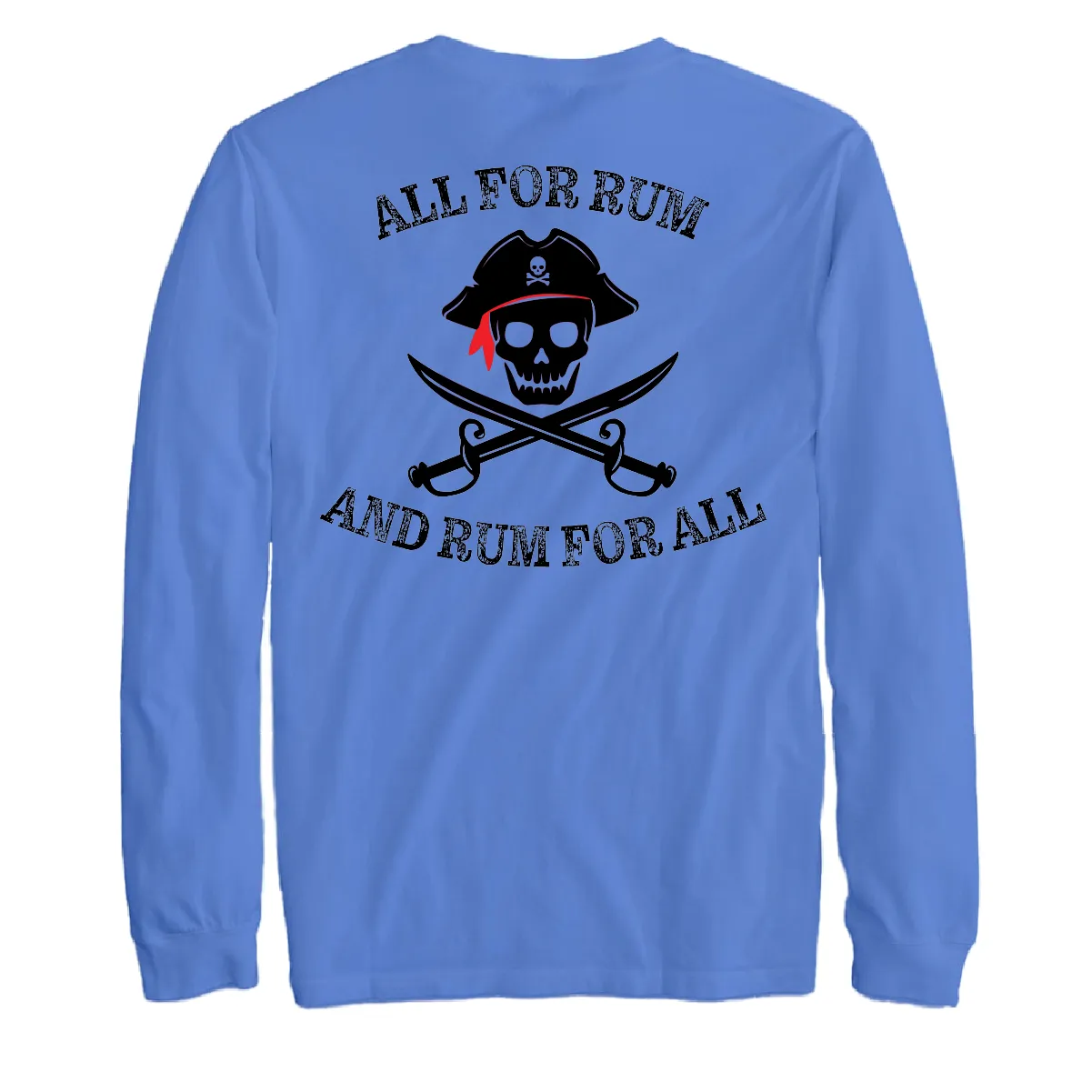 New York Freshwater Born "All For Rum and Rum For All" Men's Cotton Long Sleeve Shirt
