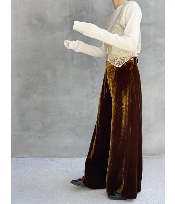 nowos/VELOUR PANTS(BROWN)