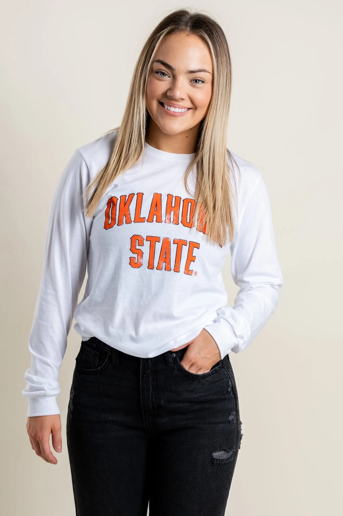 OSU classic arch long sleeve t-shirt white