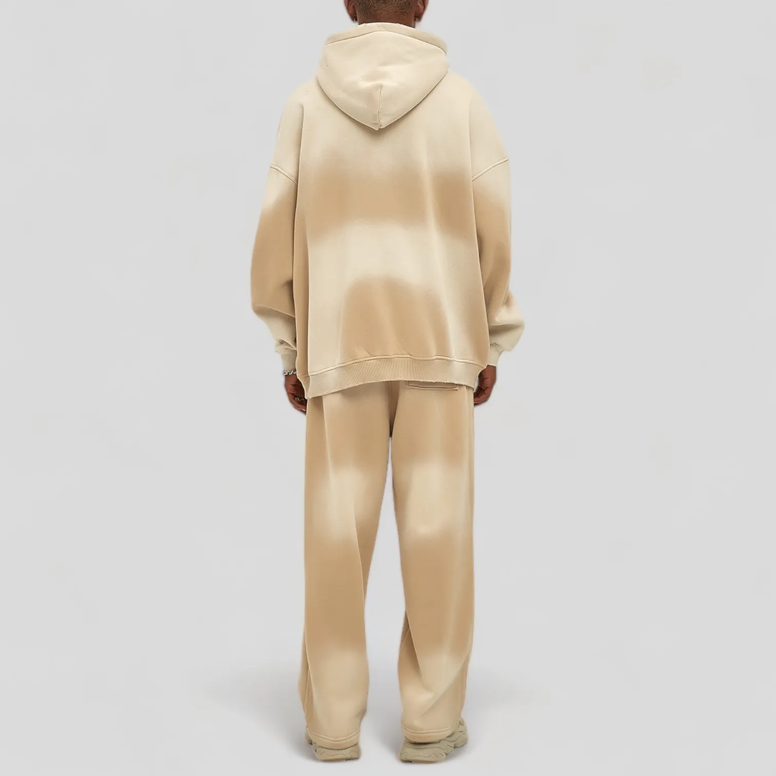 Oversized fit heavy fleece with gradient wash hoodie