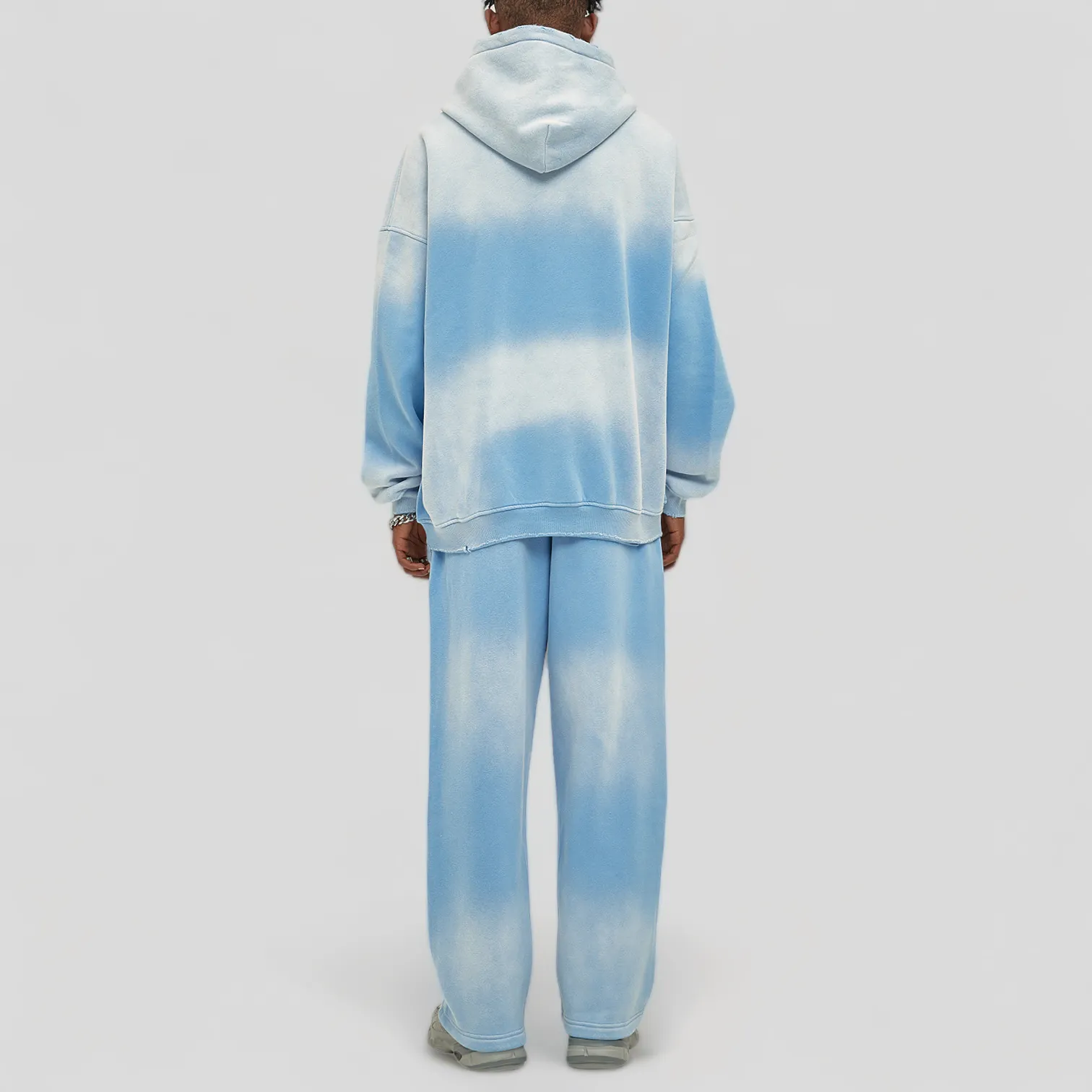Oversized fit heavy fleece with gradient wash hoodie