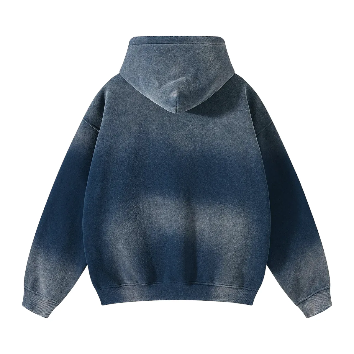 Oversized fit heavy fleece with gradient wash hoodie