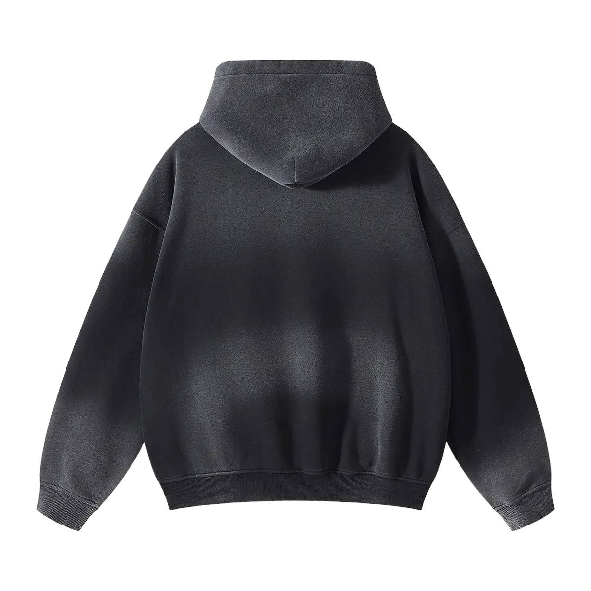 Oversized fit heavy fleece with gradient wash hoodie