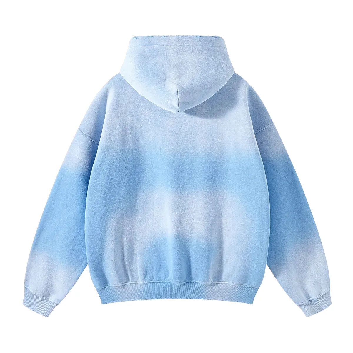 Oversized fit heavy fleece with gradient wash hoodie
