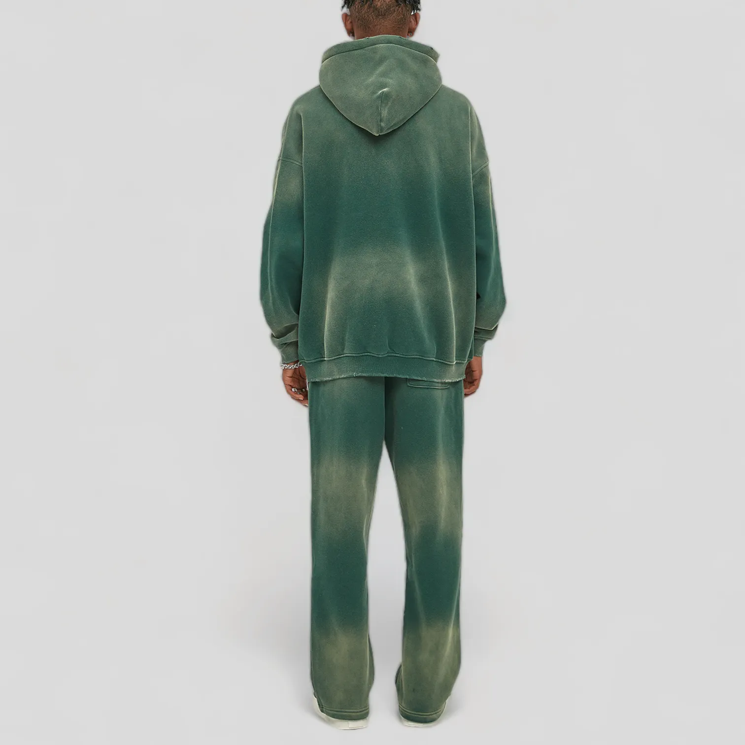 Oversized fit heavy fleece with gradient wash hoodie