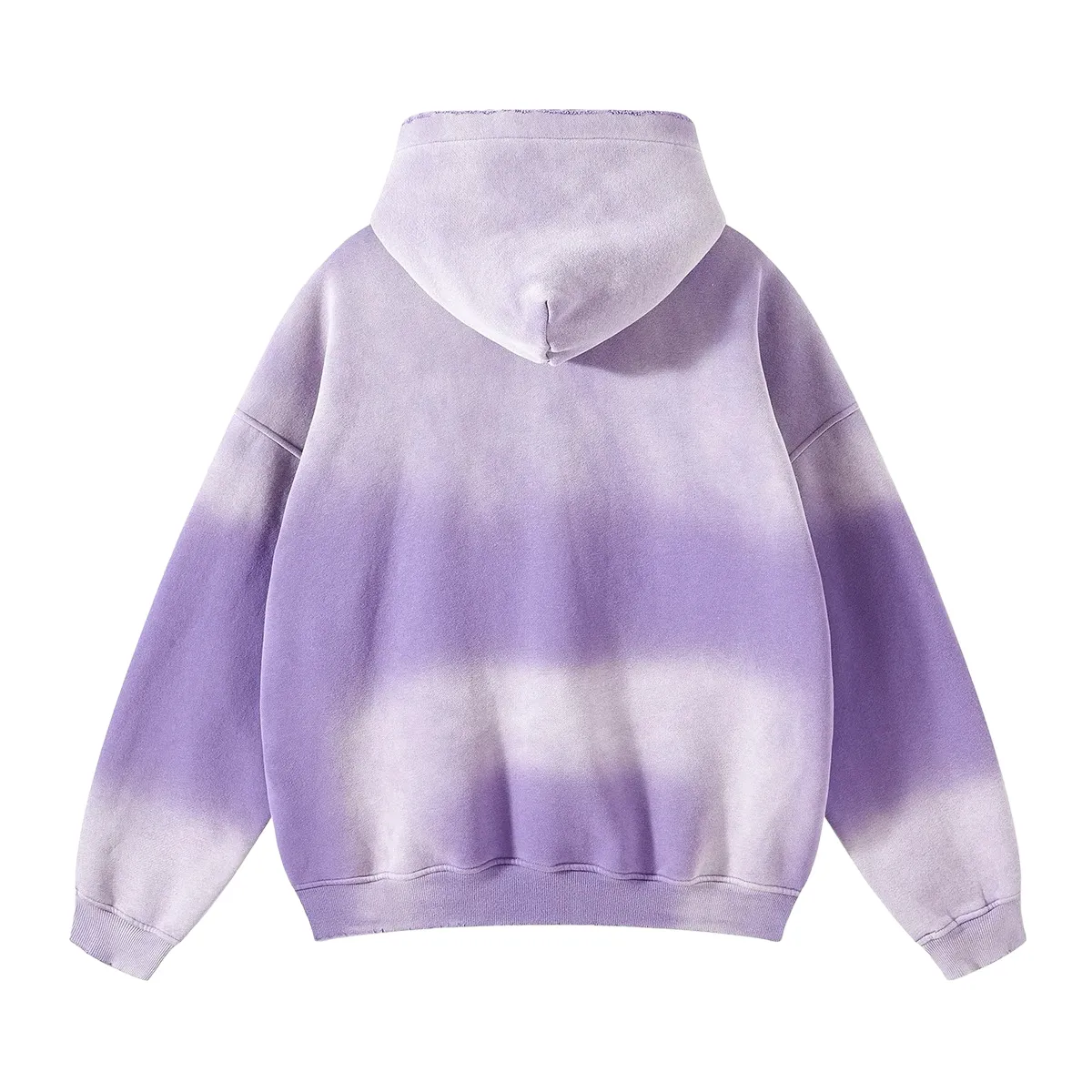 Oversized fit heavy fleece with gradient wash hoodie