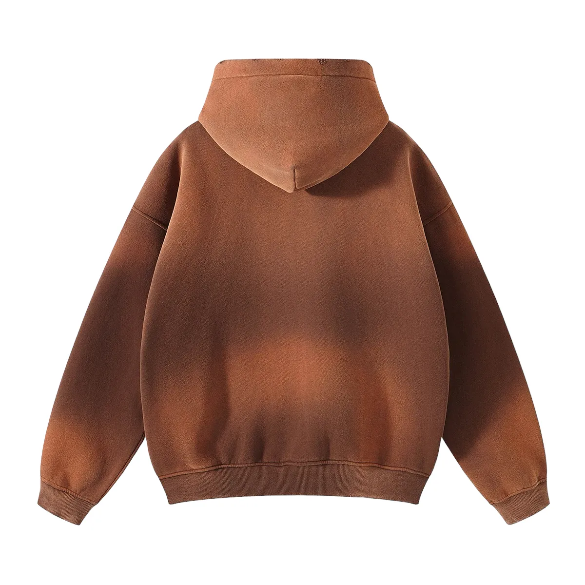Oversized fit heavy fleece with gradient wash hoodie