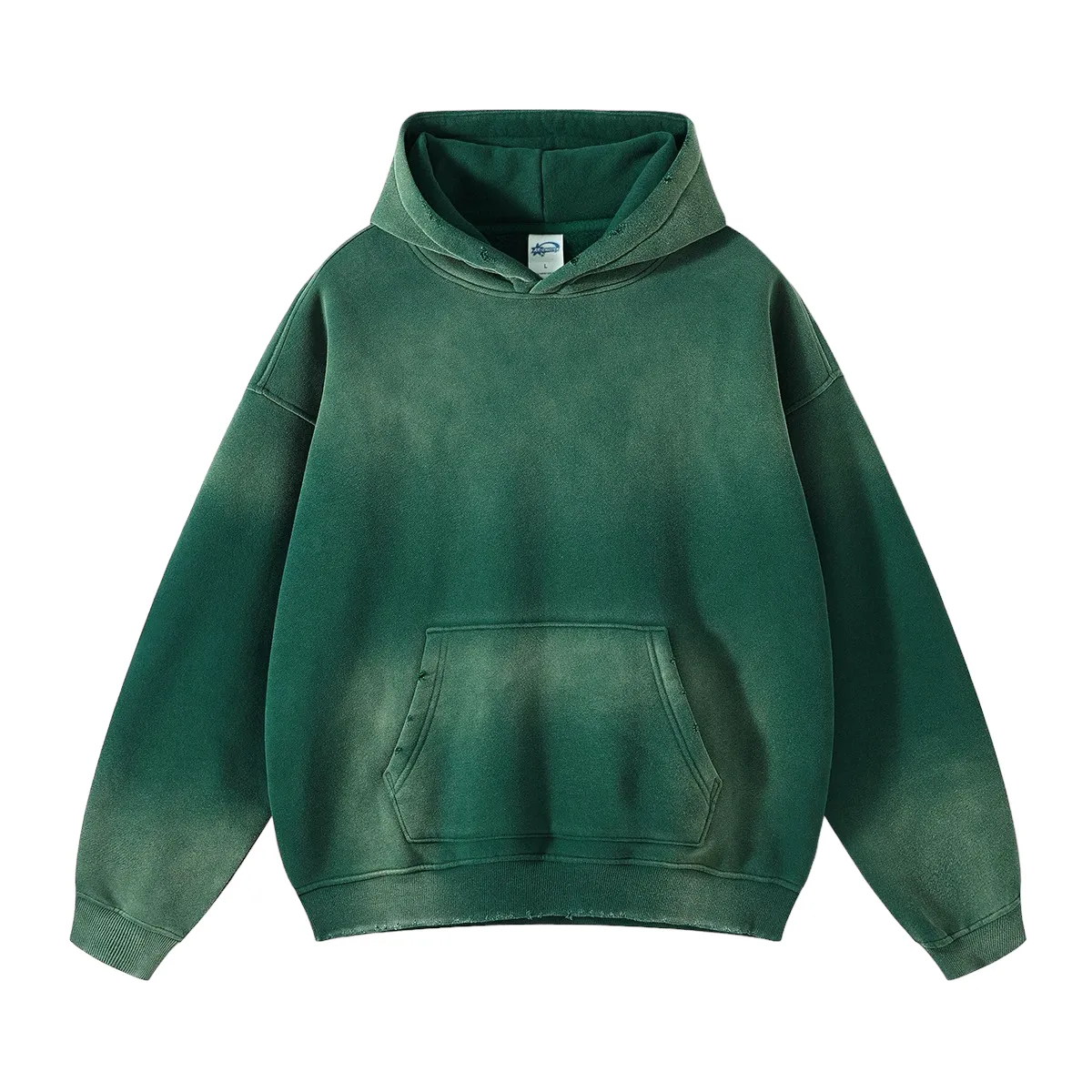 Oversized fit heavy fleece with gradient wash hoodie