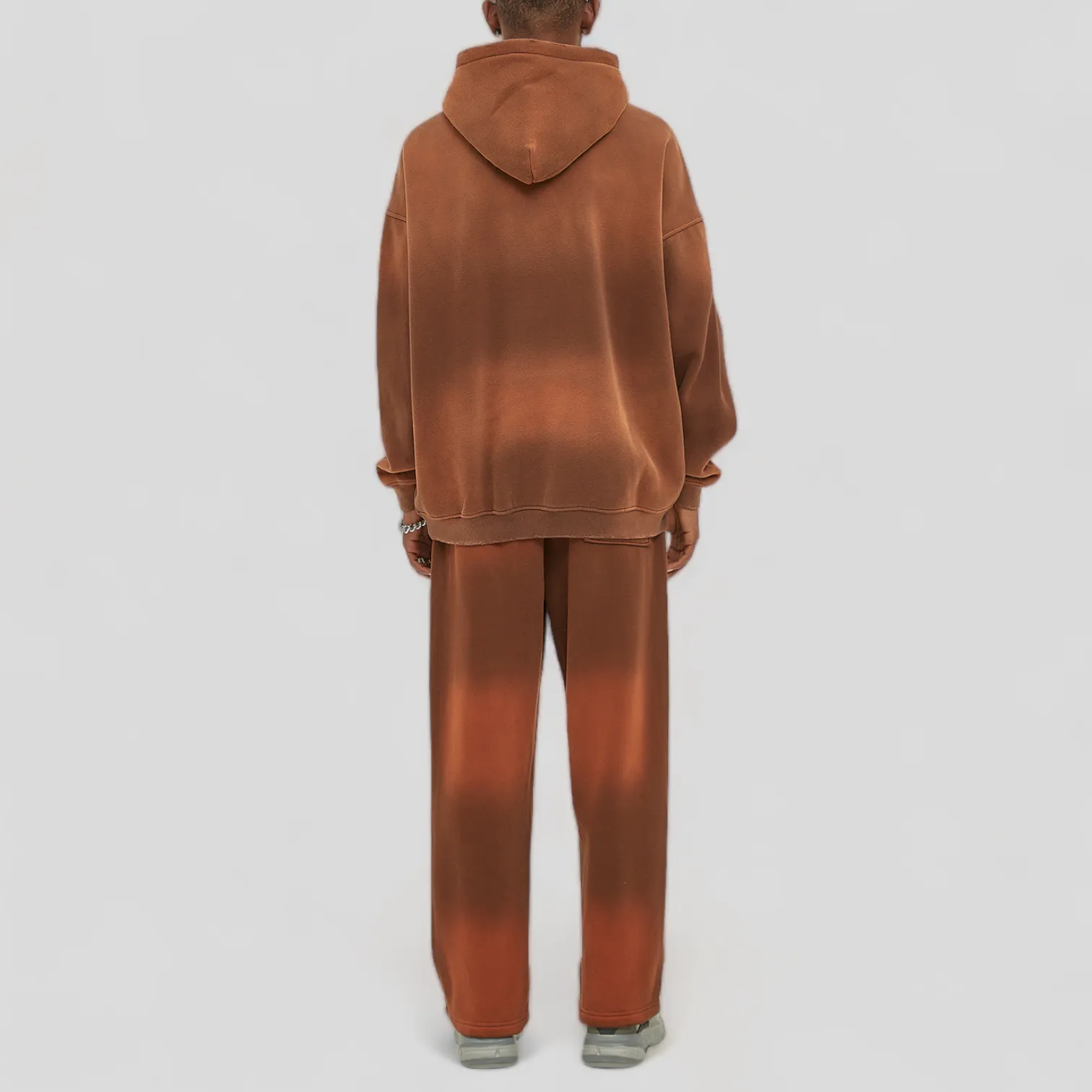 Oversized fit heavy fleece with gradient wash hoodie