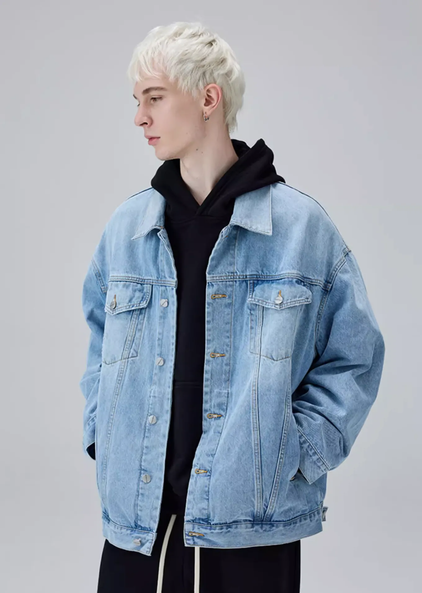 Oversized Washed Out Denim Jacket