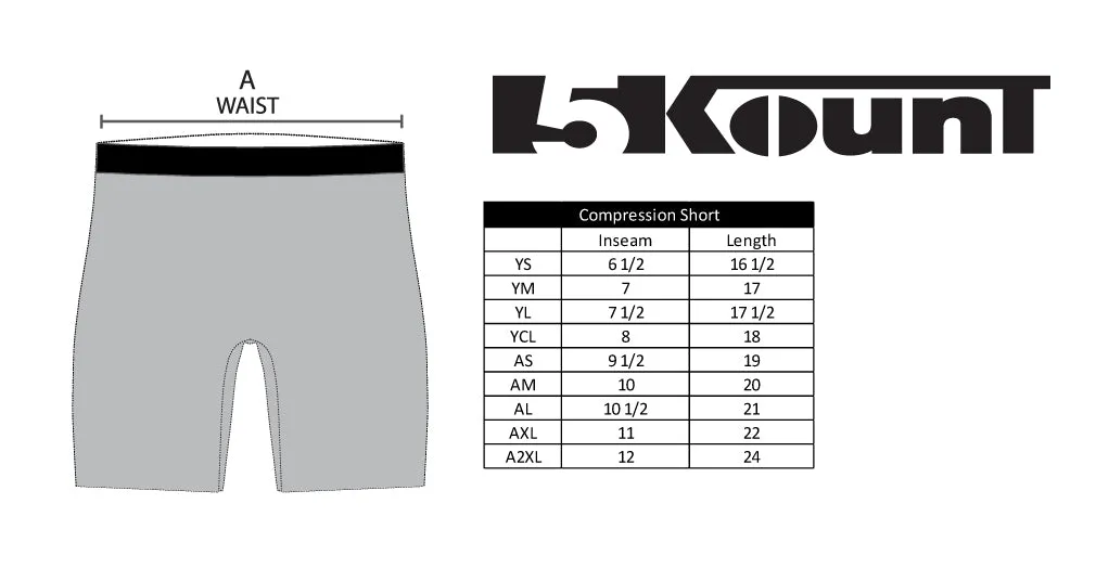 Paramus Wrestling Sublimated Compression Shorts